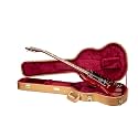 Crossrock Wooden Electric Guitar Case for Gibson SG | Luxury Gold Faux Leather, Burgundy Velvet Interior, Lock – Designer Series(CRW520SGLG)