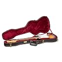 Crossrock Wooden Guitar Case -Fits Telecaster and Stratocaster Styles of Guitars -Vintage Hardware, Sponge Lining, Storage Space-Black (CRW520STBK)