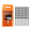 Crosstar M35 Cobalt Drill Bit Set,Three-Flute Design,1/8",10 Pack