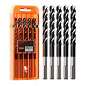 Crosstar M35 Cobalt Drill Bit Set,Three-Flute Design,3/8",5 Pack