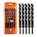 Crosstar M35 Cobalt Drill Bit Set,Three-Flute Design,1/2",5 Pack