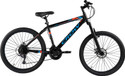 Crow GLOBETROTTER 21 SPEED|FRONT SUSPENSION FORK|DUAL DISC BRAKE|geared 27.5 T (inch) Mountain Cycle (21 Gear, Black, Only Front Suspension)