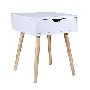 modern wooden bedside table with drawer nightstand for bedroom end table sofa side table accent table with storage drawer amp solid wood legs for living room office amp home