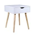 Modern Wooden Bedside Table with Drawer. Nightstand for Bedroom. End Table, Sofa Side Table, Accent Table with Storage Drawer &amp; Solid Wood Legs for Living Room, Office &amp; Home