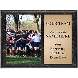 crown awards 12 x 9 black marbleized horizontal team photo plaque award coach appreciation gifts prime