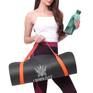 crown cult yoga mat for women and men 13mm nbr material with carrying strap extra thick exercise mats for workout yoga mat for women for workout yoga fitness exercise mat anti slip yoga mats exercise mat for home gym pilates amp workout