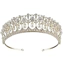 Crystal Rhinestone Queen Bride Tiara Crown for Women Girl Vintage Bridal Birthday Prom Wedding Tiaras and Crowns
