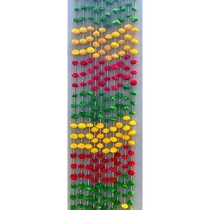 crown nimreet handicrafts pom pom string with golden beads bell hanging torans decoration greenyellowred 10