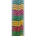 Crown NIMREET Handicrafts Pom Pom String with Golden Beads, Bell Hanging Torans Decoration (Green::Yellow::Red, 10)