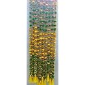 Crown NIMREET Handicrafts Pom Pom String with Golden Beads, Bell Hanging Torans Decoration (Green::Yellow, 10)