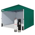 CROWN SHADES 10X10 Commercial Pop Up Canopy Tent with Sidewalls, Green