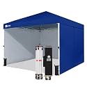 CROWN SHADES 10X10 Commercial Pop Up Canopy Tent with Sidewalls, Navy Blue