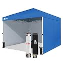 CROWN SHADES 10X10 Commercial Pop Up Canopy Tent with Sidewalls, Blue