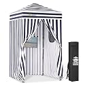 CROWN SHADES 4x4 Pop Up Changing Tent, Portable Changing Room, Blue/White