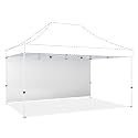 CROWN SHADES Sidewall Only for 10x15 Pop up Canopy Tent (1pc, White)