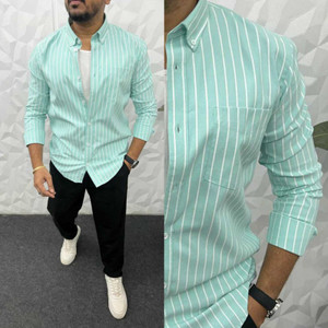 CROWNEDLION Men Striped Casual Multicolor Shirt