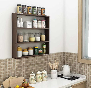 Crownista Wooden Wall Shelf