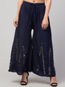 CROWN KING GARMENTS Regular Fit Women Dark Blue Trousers