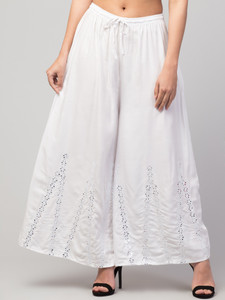 crown king garments regular fit women white trousers