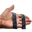 CRT Sequnce Lace Ribbon Patti Lace Border with,Saree Border, Party Decoration, Craftwork (Width-2.5 Nms, Pack of 9 mtr) (Grey)