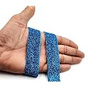 CRT Sequnce Lace Ribbon Patti Lace Border with,Saree Border, Party Decoration, Craftwork (Width-2.5 Nms, Pack of 9 mtr) (Blue)