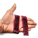 CRT Sequnce Lace Ribbon Patti Lace Border with,Saree Border, Party Decoration, Craftwork (Width-2.5 Nms, Pack of 9 mtr) (Pink)