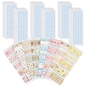 Crtiin 60 Pcs Washi Tape Cards Organizer with Storage Box –Portable Washi Tape Holder &amp; Display Board for Scrapbooking, Journaling, DIY Crafts, Travel (Blue)