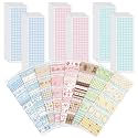 Crtiin 60 Pcs Washi Tape Cards Organizer with Storage Box –Portable Washi Tape Holder &amp; Display Board for Scrapbooking, Journaling, DIY Crafts, Travel (Mixed-Color)