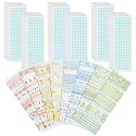 Crtiin 60 Pcs Washi Tape Cards Organizer with Storage Box –Portable Washi Tape Holder &amp; Display Board for Scrapbooking, Journaling, DIY Crafts, Travel (Green)