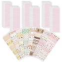 Crtiin 60 Pcs Washi Tape Cards Organizer with Storage Box –Portable Washi Tape Holder &amp; Display Board for Scrapbooking, Journaling, DIY Crafts, Travel (Pink)