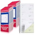 Crtiin Money and Rent Receipt Book 2 Part Carbonless Receipt Log Book with Carbonless Copies, Spiral Bound, 200 Sets Per, 4 Receipts Per Page, 5.25 x 11 Inch(15 Pcs)