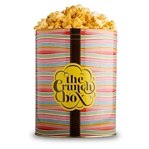 the crunch box fiery peri bomb popcorn tin savoury gourmet ready to eat tasty snack single pack of 100gm