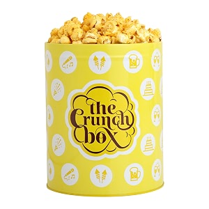 the crunch box sizzling sriracha challenge flavour popcorn tin - travel friendly 100 grams