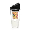 CRUNCHCUP XL Portable Cereal Cup for Breakfast On the Go - Black
