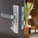 Crust Heavy Duty Mortise Door Lock Set for Main Door, Door Handle Lock Set for Main Door Lock, Office/Hotel/Bathroom (LUMBRETTA, Matt Satin)