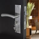 Crust Heavy Duty Mortise Door Lock Set for Main Door, Door Handle Lock Set for Main Door Lock, Office/Hotel/Bathroom (MG-1105, Matt Satin)