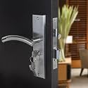 Crust Heavy Duty Mortise Door Lock Set for Main Door, Door Handle Lock Set for Main Door Lock, Office/Hotel/Bathroom (MG-1101, Matt Satin)