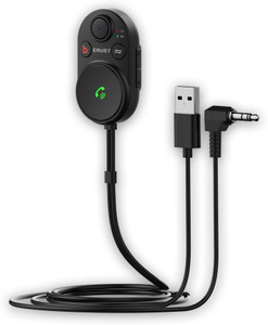 crust v50 car bluetooth device with 35mm connector adapter dongle audio receiver mp3 player transmitter usb cable black