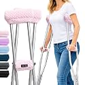 Crutch Pads and Hand Grips Plush Soft Memory Foam Underarm Crutch Pads Non-Slip Crutch Cushions for Adults &amp; Youth, Universal Fit for Standard Crutches Washable Easy Install Pressure-Relieving Comfort