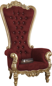 cruz international maharaja golden mango solid wood living room chair finish color - golden pre-assembled