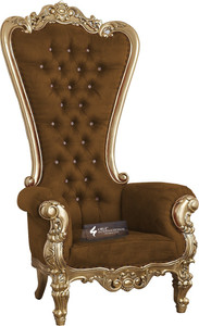 cruz international maharaja golden mango solid wood living room chair finish color - golden pre-assembled