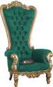 CRUZ INTERNATIONAL Maharaja Golden Mango Solid Wood Living Room Chair (Finish Color - Golden, Pre-assembled)
