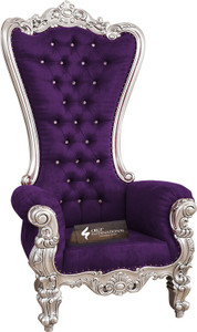 cruz international maharaja silver mango solid wood living room chair finish color - silver pre-assembled