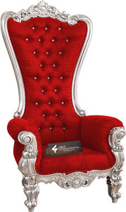 cruz international maharaja silver mango solid wood living room chair finish color - silver pre-assembled