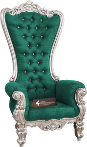 cruz international maharaja silver mango solid wood living room chair finish color - silver pre-assembled