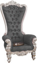 CRUZ INTERNATIONAL Maharaja Silver Mango Solid Wood Living Room Chair (Finish Color - Silver, Pre-assembled)