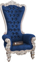 CRUZ INTERNATIONAL Maharaja Silver Mango Solid Wood Living Room Chair (Finish Color - Silver, Pre-assembled)