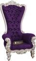 CRUZ INTERNATIONAL Maharaja Silver Mango Solid Wood Living Room Chair (Finish Color - Silver, Pre-assembled)