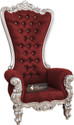 CRUZ INTERNATIONAL Maharaja Silver Mango Solid Wood Living Room Chair (Finish Color - Silver, Pre-assembled)