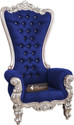 CRUZ INTERNATIONAL Maharaja Silver Mango Solid Wood Living Room Chair (Finish Color - Silver, Pre-assembled)